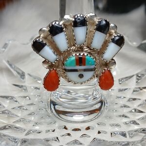 Zuni sunface ring (Vintage Estate Jewelry)